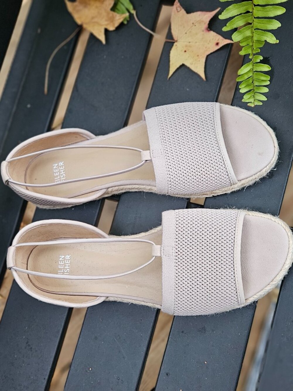 Eileen Fisher Women's Shoes Mews Slip on Padded Espadrille Sandals Sz 10